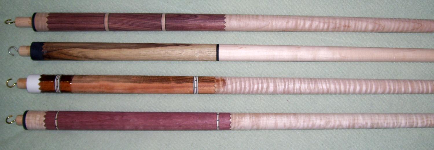 Carom cues in progress.